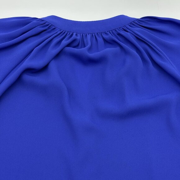 Lilly Pulitzer Anela Size XXS Royal Blue Chiffon Long Sleeve Button Up Blouse - Picture 10 of 10